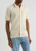 Percival Alfie Pointelle-knit Cotton Shirt Cream