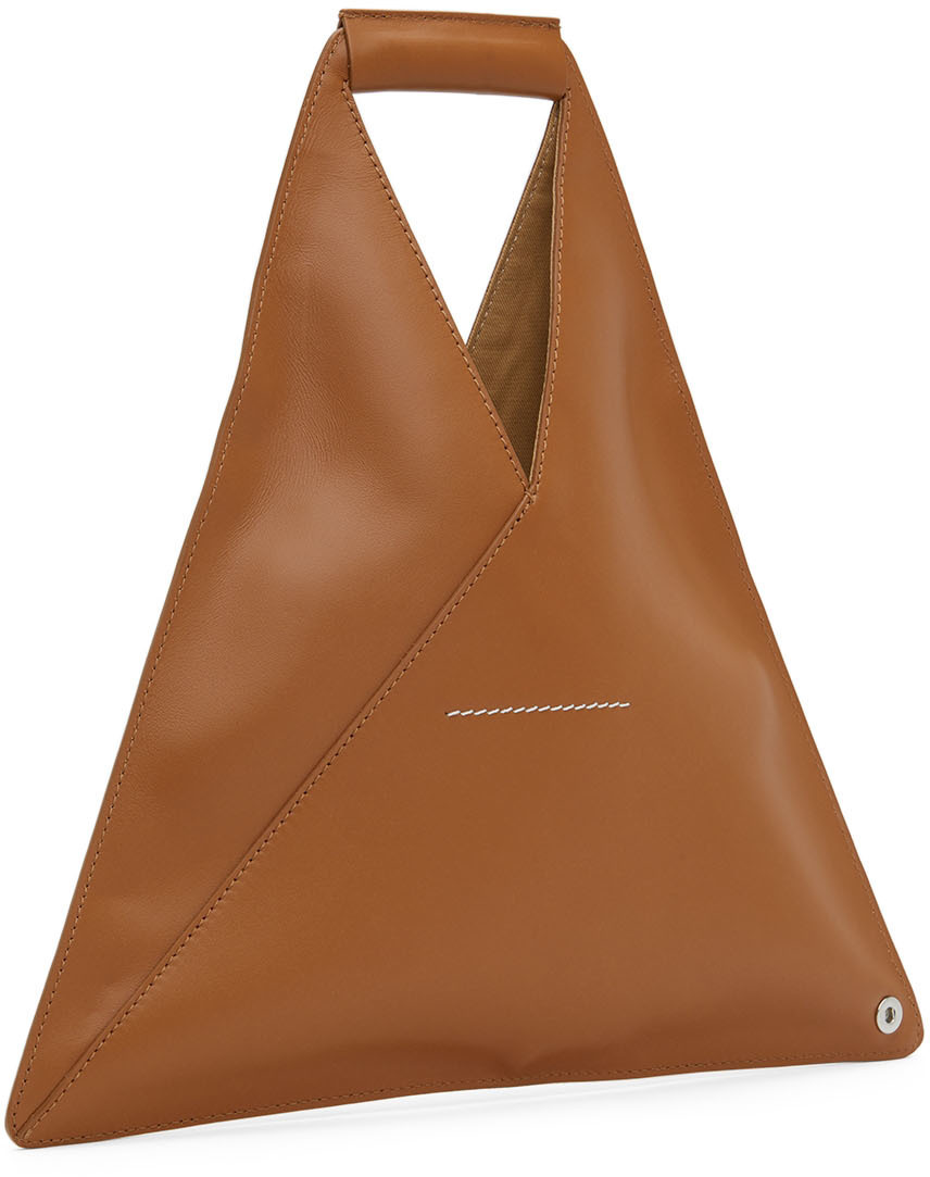 MM6 Maison Margiela Brown Small Flat Tote MM6 Maison Margiela