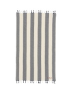MC2 Saint Barth Light Cotton Beach Towel Fouta With Navy Blue Striped Print