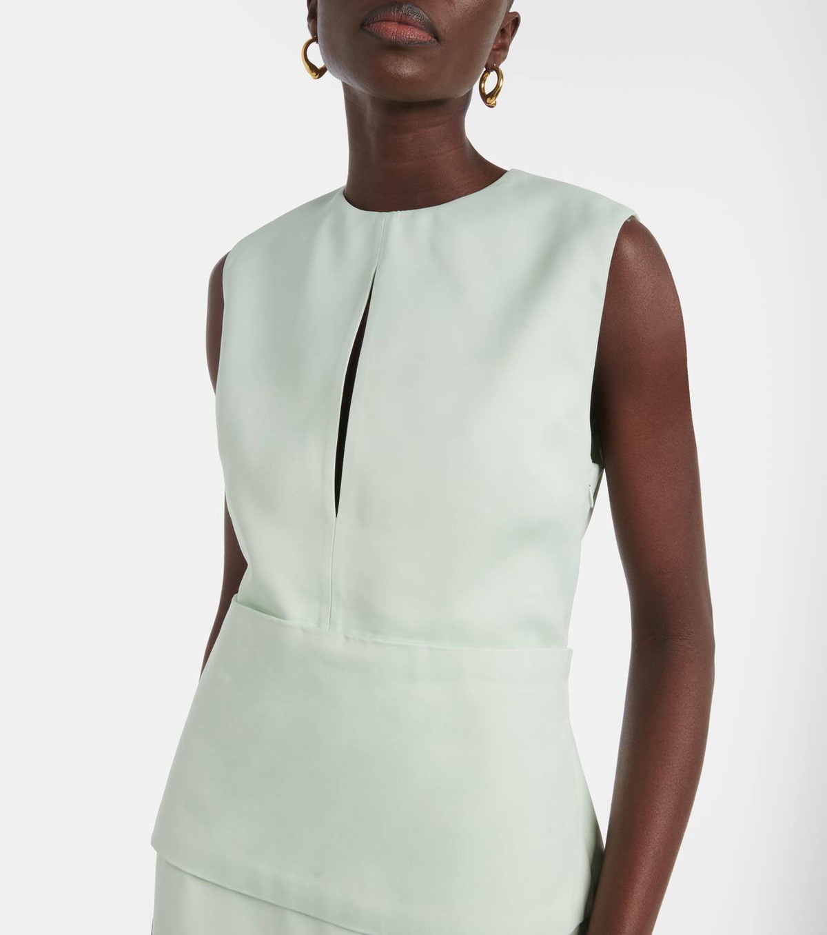 Jil Sander Cutout satin midi dress Jil Sander
