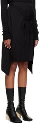 MM6 Maison Margiela Black Self-Tie Midi Skirt