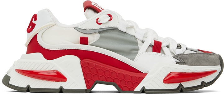 Photo: Dolce & Gabbana White & Red Airmaster Sneakers