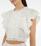 LoveShackFancy Nora lace-trimmed cotton top
