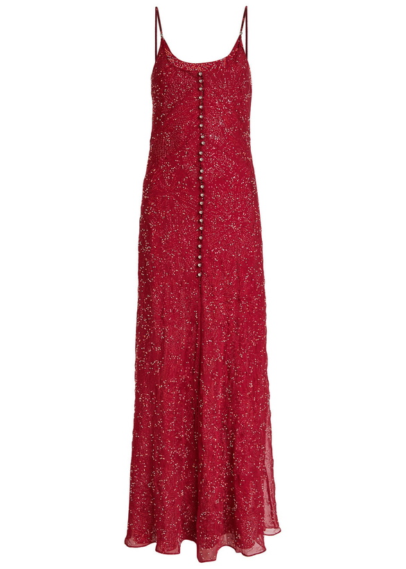 RABANNE Turtleneck Lace Long Dress Paco Rabanne RABANNE Turtleneck Lace Long Dress Paco Rabanne