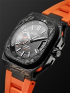 Bell & Ross - BR-X5 Carbon Orange Limited Edition Automatic Chronometer 41mm DLC-Coated Titanium and Rubber Watch, Ref. No. BRX5R-BO-TC/SRB