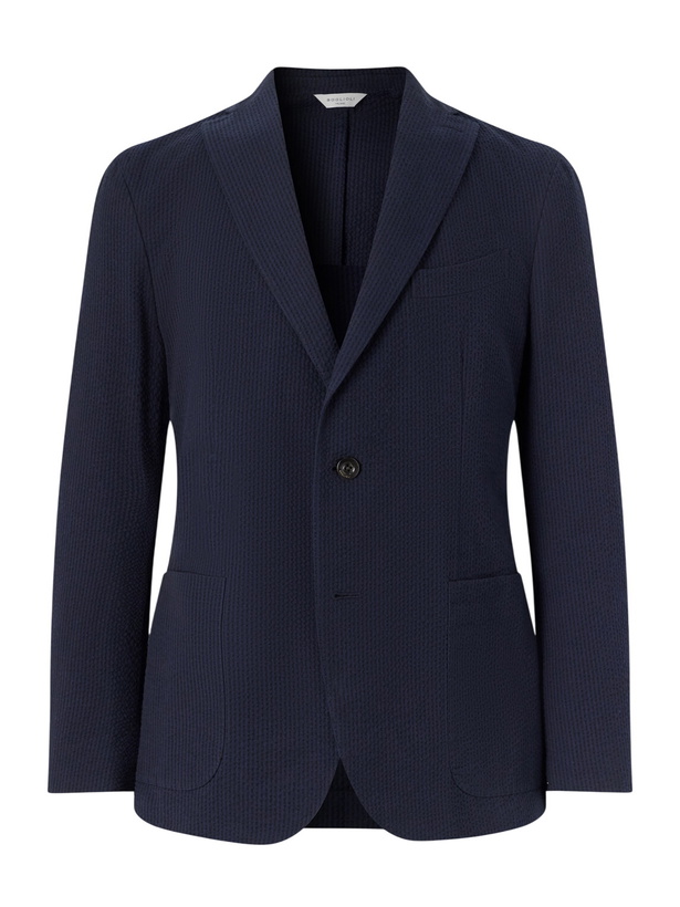 Photo: Boglioli - Cotton-Seersucker Blazer - Blue