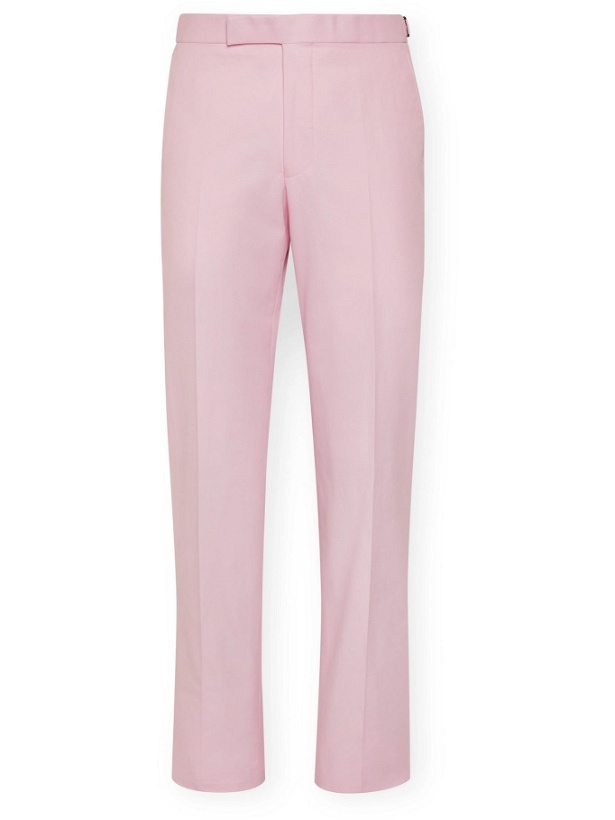 Photo: RICHARD JAMES - Cotton-Twill Suit Trousers - Pink