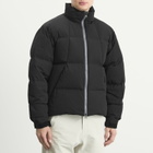 Goldwin Men's Dope Dyed Ripple Nylon Down Jacket in Deep Charcoal