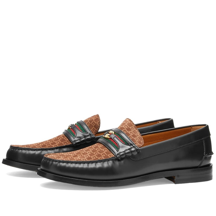 Photo: Gucci Men's Kaveh GG Penny Loafer in Black