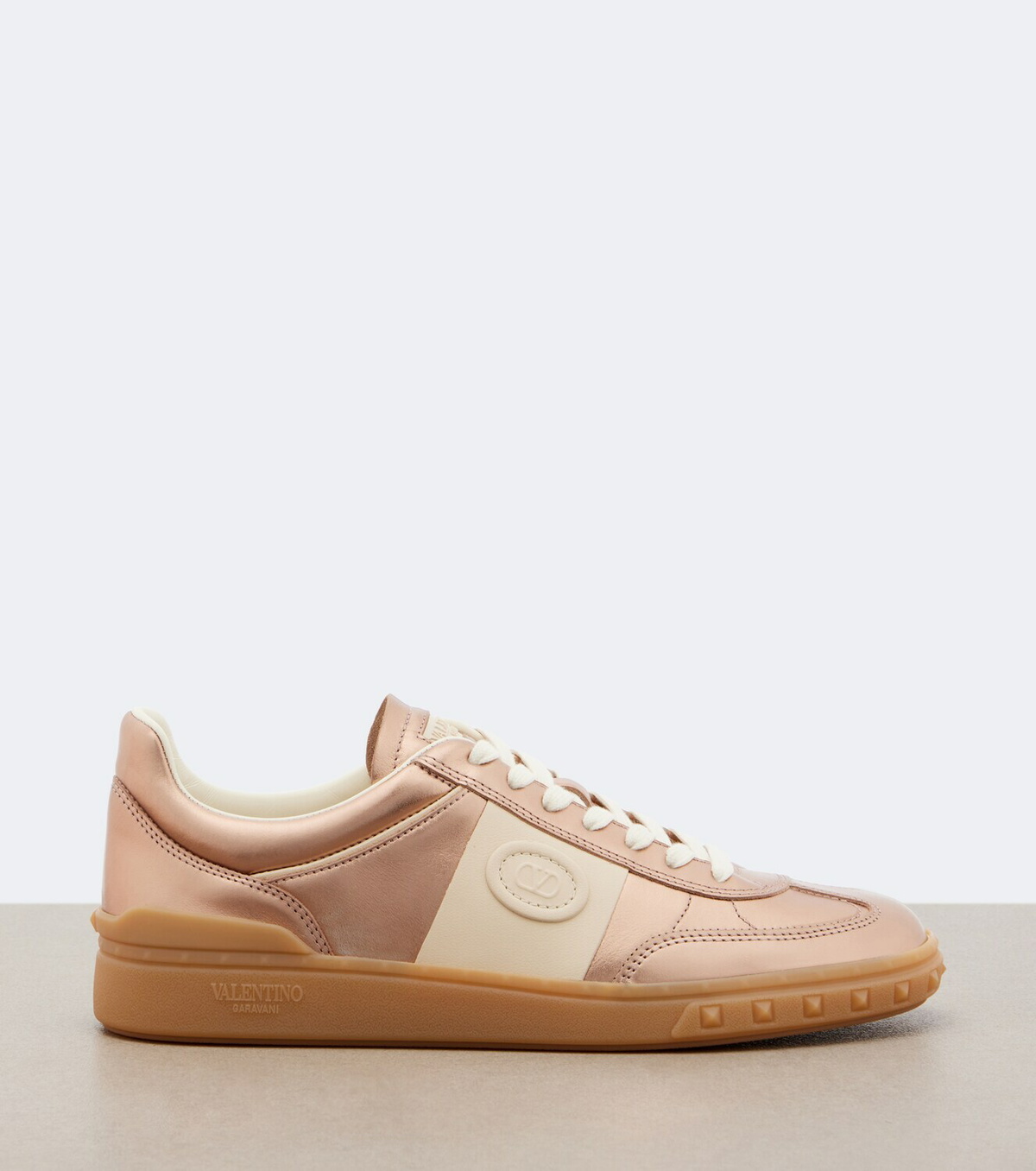 Valentino Garavani Upvillage metallic leather sneakers