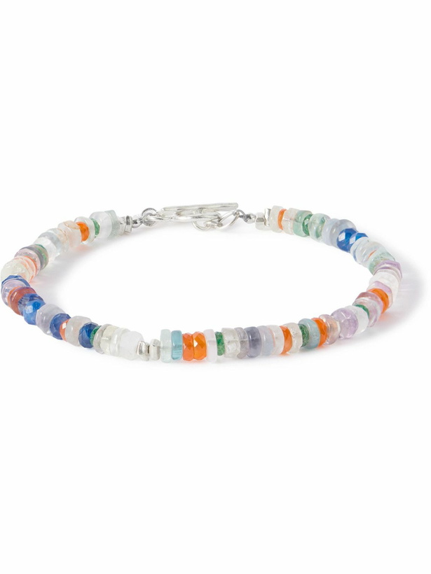 Photo: Peyote Bird - Tropical Camo Sterling Silver Multi-Stone Beaded Bracelet