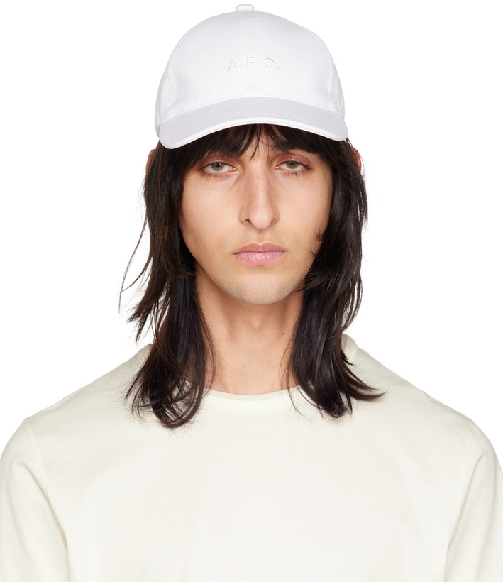 Photo: A.P.C. White Charlie Cap