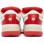 Palm Angels Red & White Palm Skate Sneakers