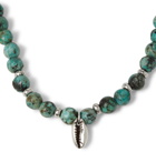 Isabel Marant - Mr Grigri Stone and Silver-Tone Beaded Necklace - Blue