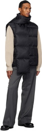MM6 Maison Margiela Black Scarf Down Vest
