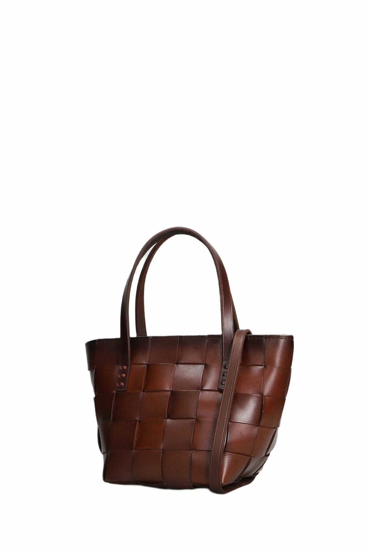 Dragon Diffusion Japan Mini Shoulder Bag In Brown Leather Dragon Diffusion