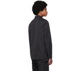 Rick Owens Black Textured Satin Work Shirt