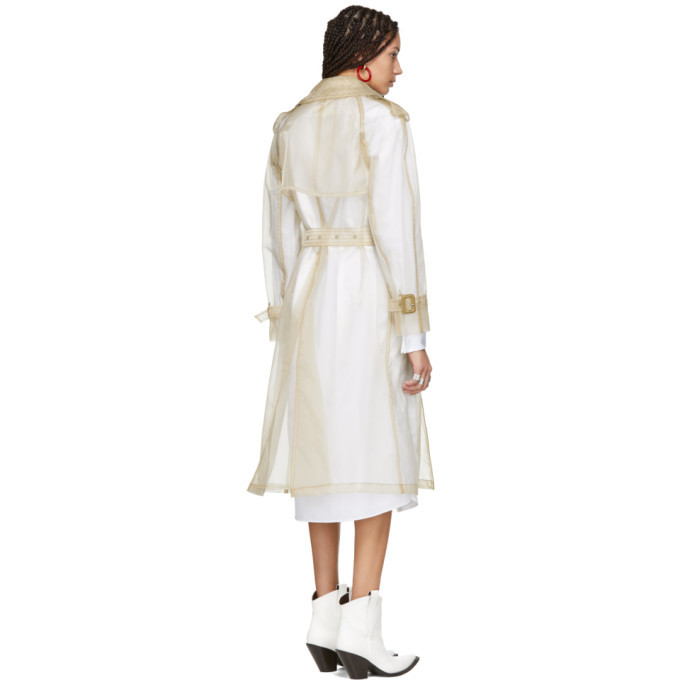 Maison Margiela Beige Techno Organza Trench Coat Maison Margiela