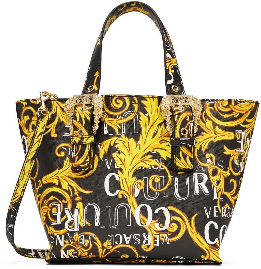 Versace Jeans Couture Black & Gold Couture I Tote Versace