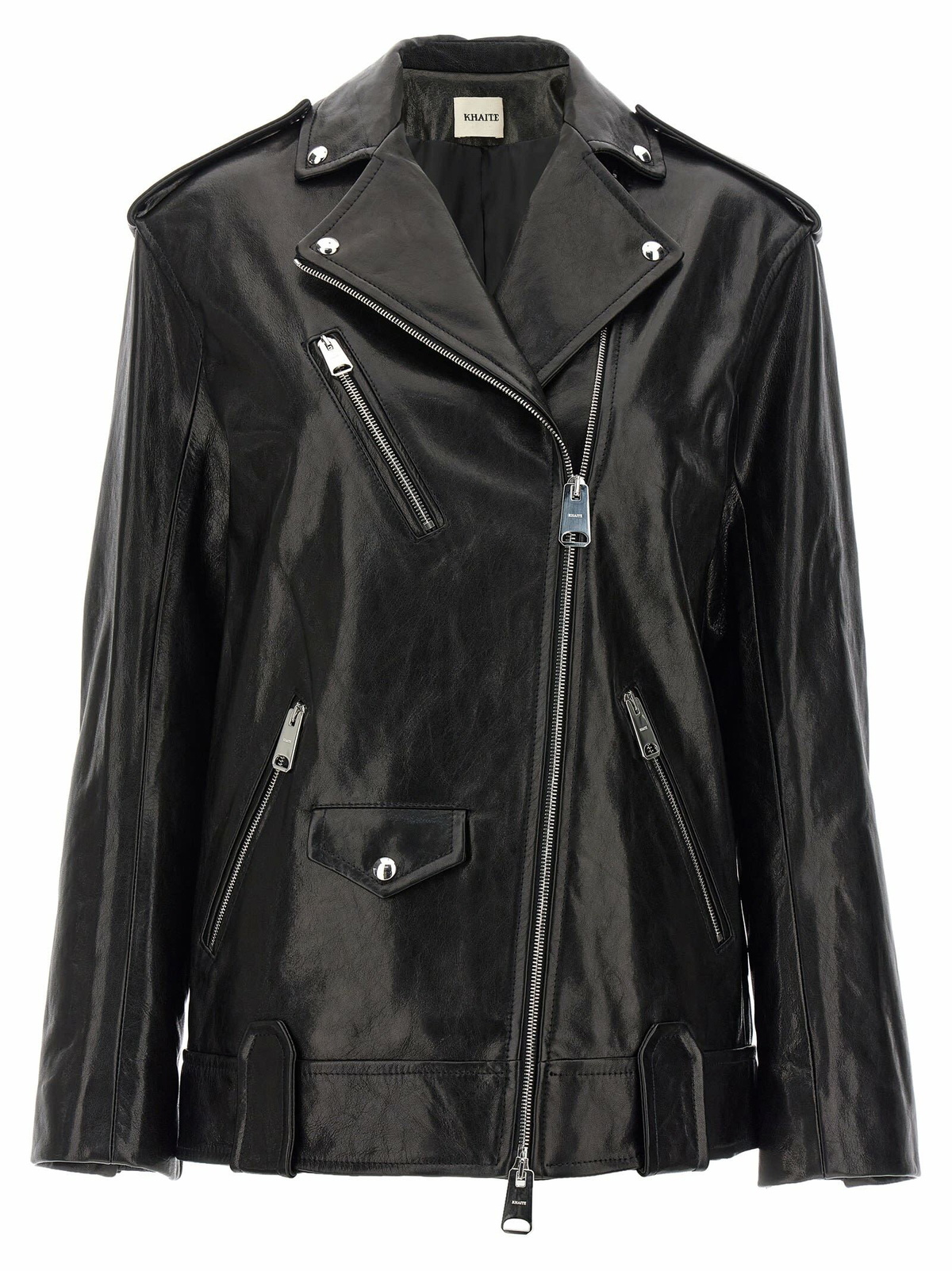 Khaite Tania python-effect leather jacket Khaite