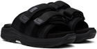 Suicoke Black MOTO-Run Sandals