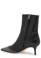 Aeyde Roe Studded Leather Ankle Boot Black