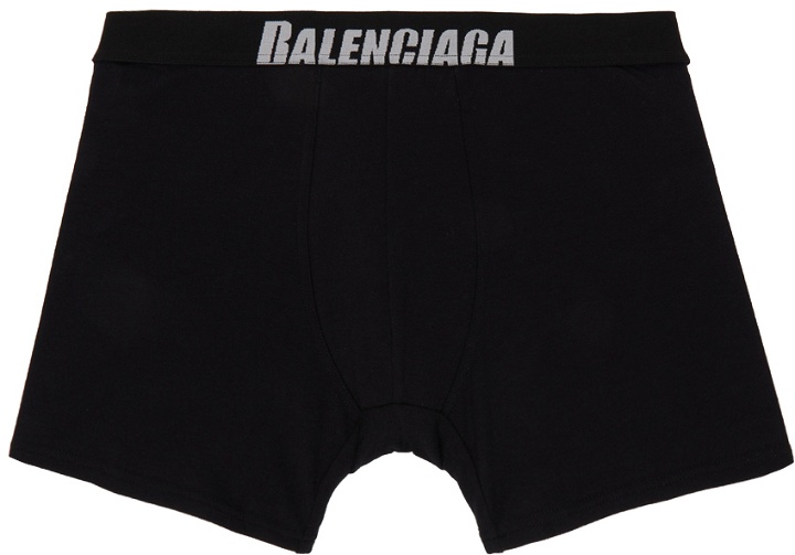 Photo: Balenciaga Black Cotton Boxer Briefs