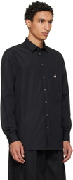 Moschino Black Embroidered Archive Goose Shirt