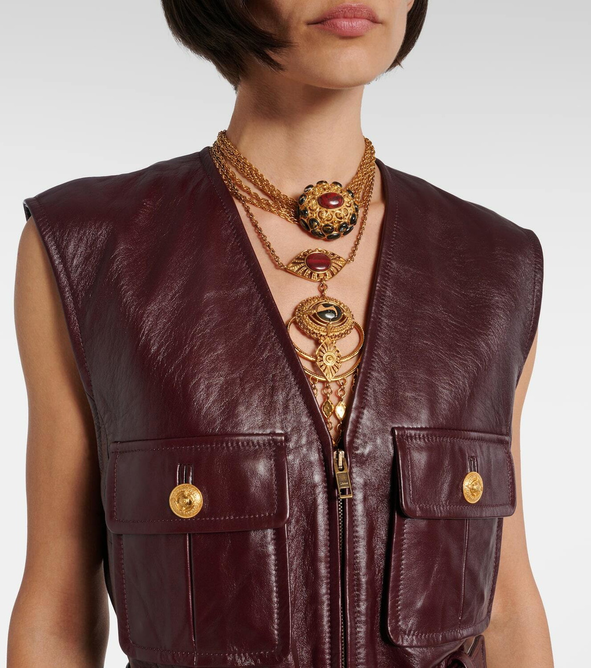 Chloé Belted leather vest