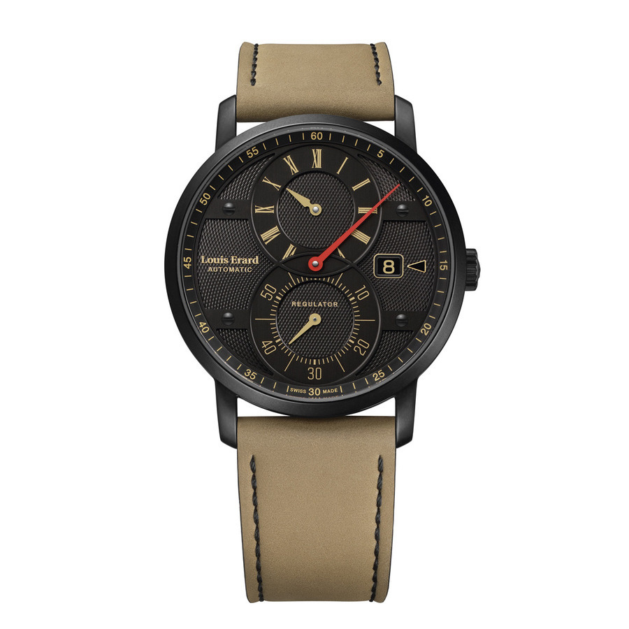 Louis Erard Excellence Hand Wind Black Dial Mens Watch 86236NN12.BVDN17