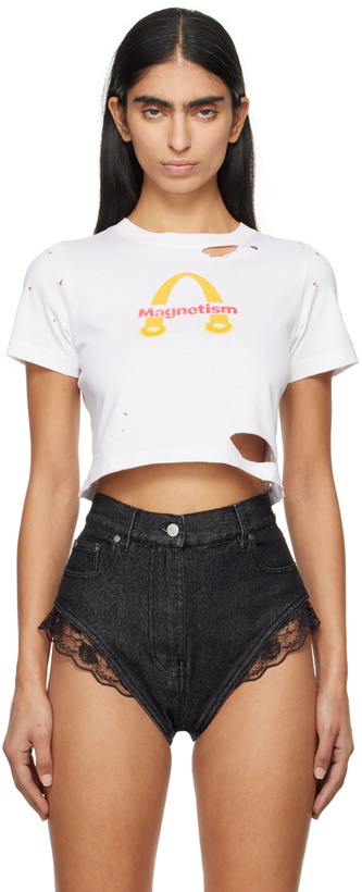 Photo: doublet White Magnetic Tight Fit T-shirt
