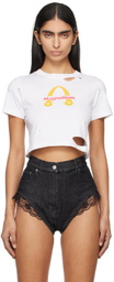 doublet White Magnetic Tight Fit T-shirt