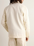 Drake's - Fatigue Embroidered Cotton and Linen-Blend Twill Jacket - Neutrals