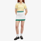 Casablanca Women's Cropped Pique Polo Shirt Top in Yellow