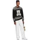 Moschino Black Alpaca Teddy Crewneck Sweater