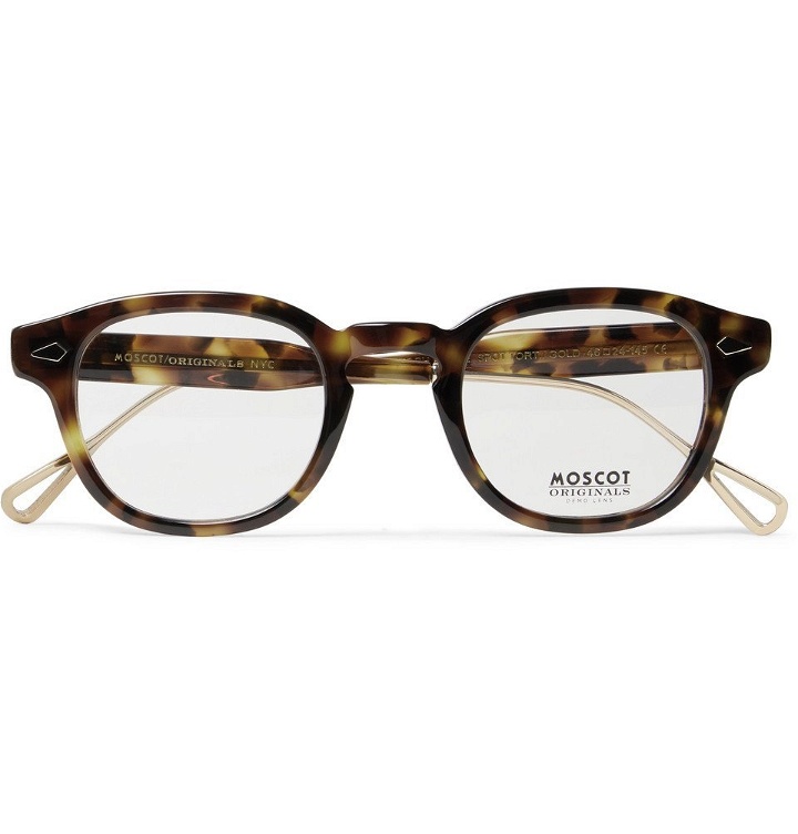 Photo: Moscot - Lemtosh Round-Frame Tortoiseshell Acetate and Gold-Tone Optical Glasses - Tortoiseshell