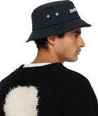 mastermind JAPAN Black Stitched Bucket Hat