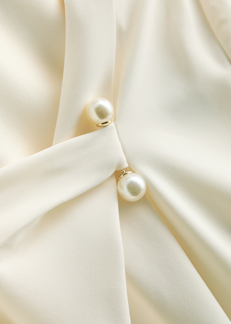 Roland Mouret Embellished Crepe Midi Dress Cream