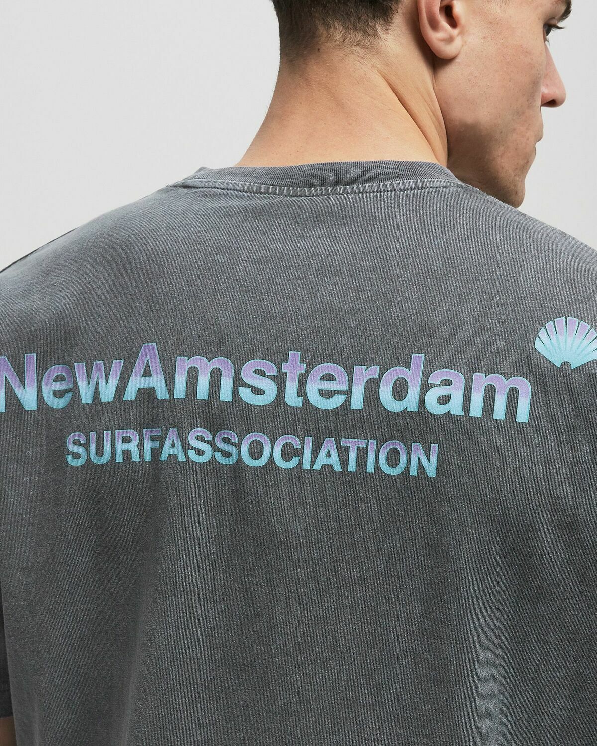 New Amsterdam LOGO TEE Grey Mens Shortsleefe