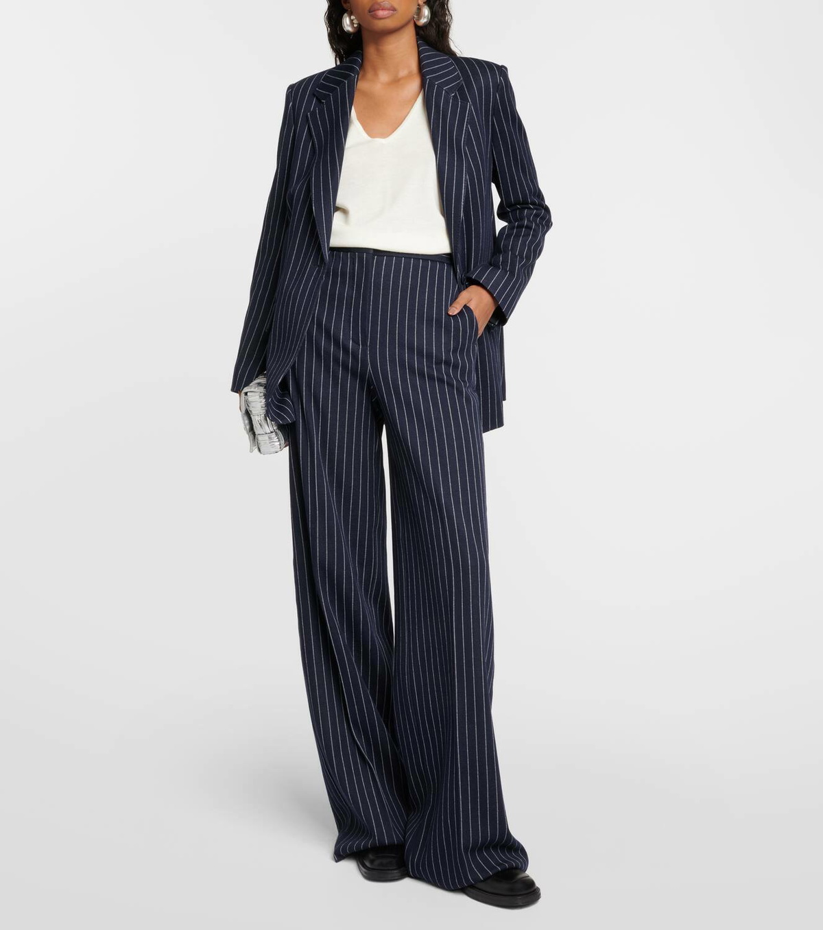 Max Mara Women Pinstripe Pants