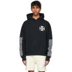 Rhude Black Classic Checkers Hoodie