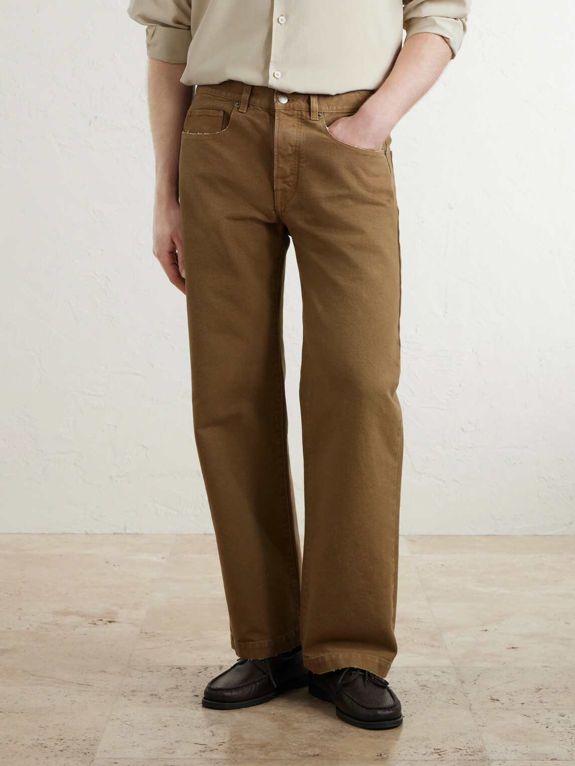 Massimo Alba - Oceano Straight-Leg Cotton Trousers - Brown