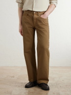 Massimo Alba - Oceano Straight-Leg Cotton Trousers - Brown