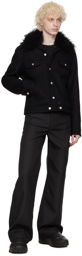 Courrèges Black Faux-Fur Collar Jacket