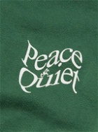 Museum Of Peace & Quiet - Logo-Print Cotton-Jersey Sweatshirt - Green