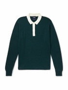 Drake's - Merino Wool Rugby Shirt - Green