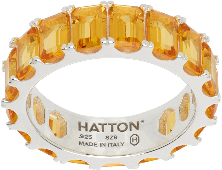 Photo: Hatton Labs SSENSE Exclusive Silver & Yellow Octagon Eternity Ring