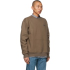 ADER error Brown Oversized Kangaroo Pocket Sweatshirt
