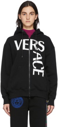 Versace Black Oversized Logo Hoodie