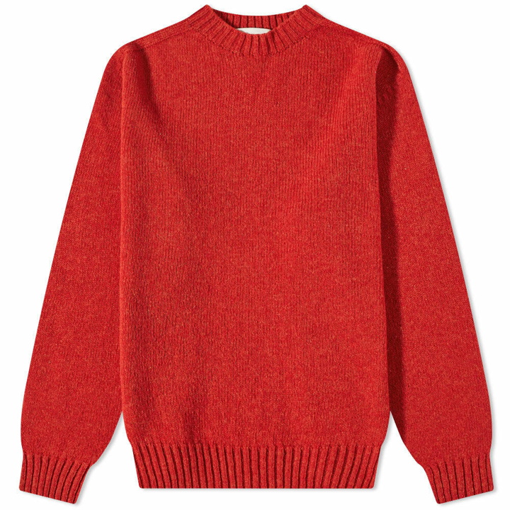 Photo: Country Of Origin Men's Supersoft Seamless Crew Knit in Brandy Red